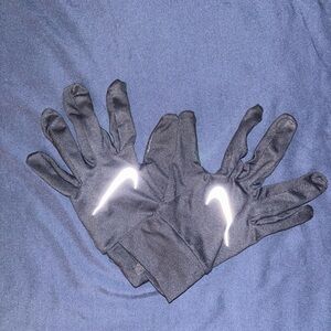 Nike Black Gloves with Reflective White Swoosh